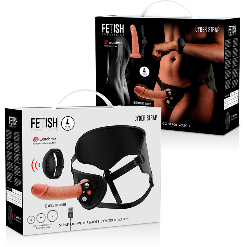 Strap-On Usb Vibração Cyber Strap L Controlo Remoto Watchme