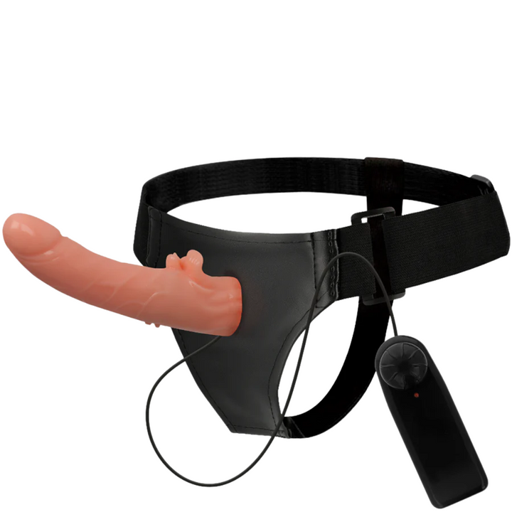 Strap-On Vibração Pilhas e Rotação Harness Attraction Hector