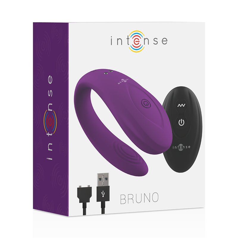 Vibrador Para Casal Usb Intense Bruno Roxo Controlo Remoto