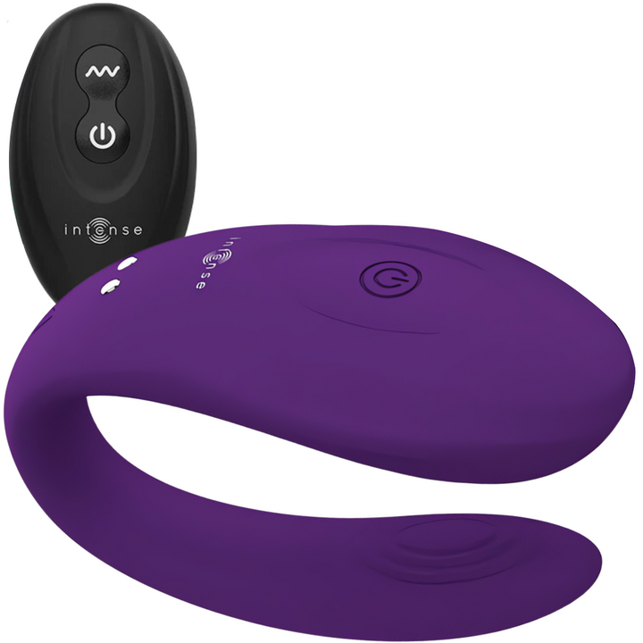 Vibrador Para Casal Usb Intense Bruno Roxo Controlo Remoto