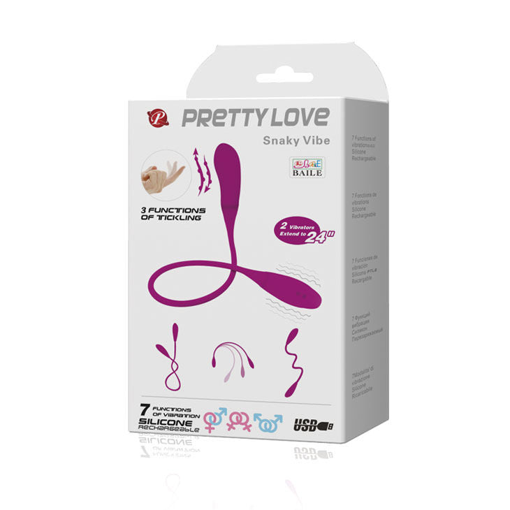 Vibrador Para Casal Usb Movimento PrettyLove Snaky 2