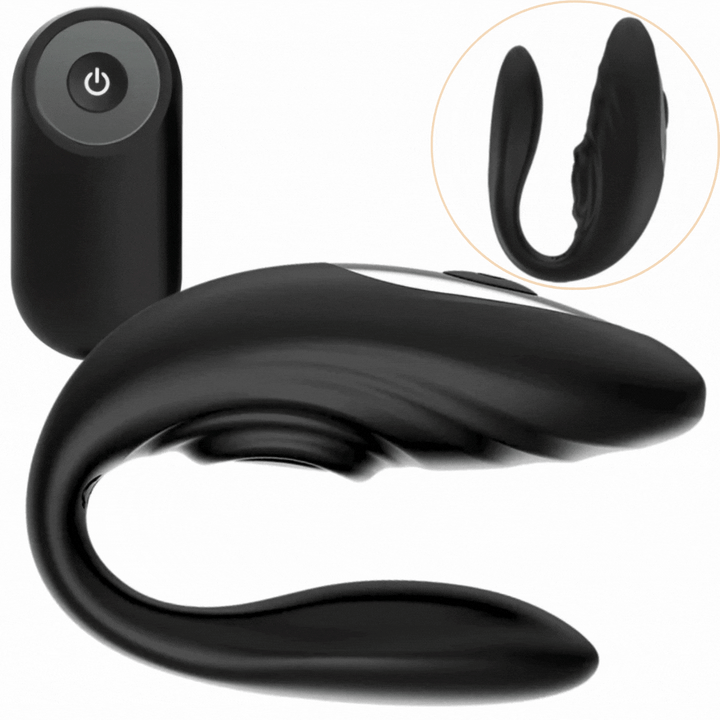 Vibrador Para Casal Usb Movimento Pulsação Brilly Controlo Remoto