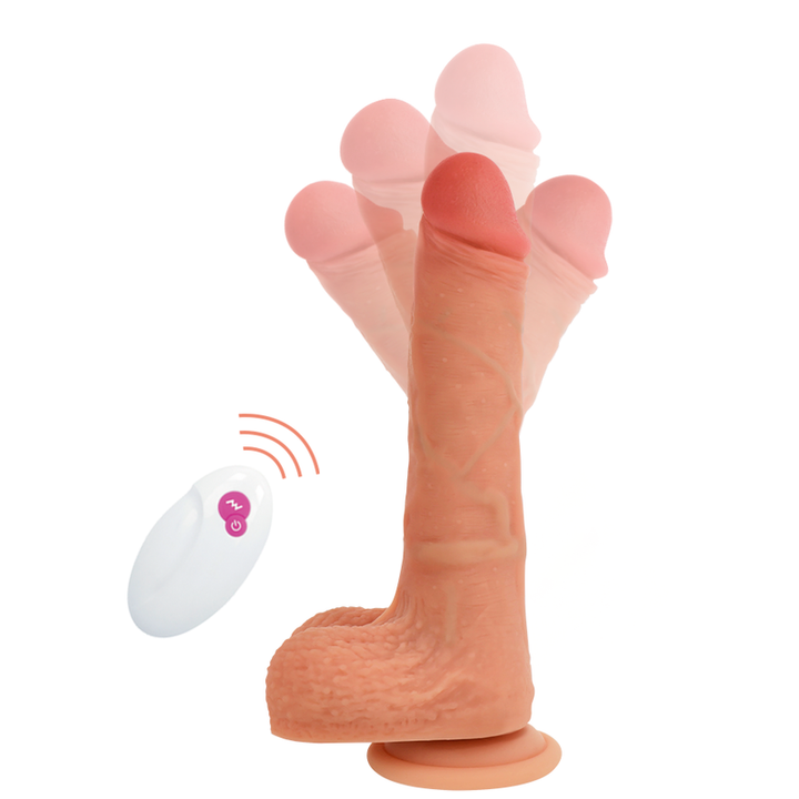 Vibrador Realístico Usb Movimento Telescópico e Rotação Cyber Silicock Mr.Rick Controlo Remoto