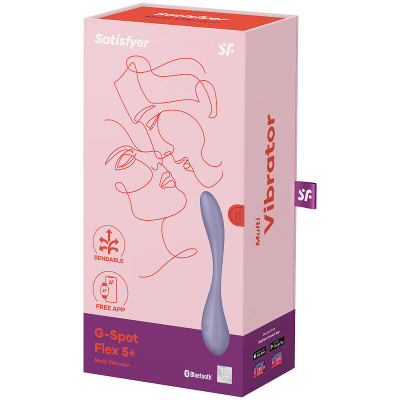 Vibrador Usb Articulável Satisfyer G-Spot Flex 5+ Lilás Controlo Remoto App