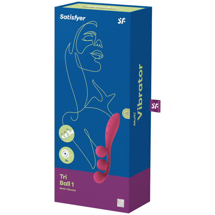 Vibrador Usb Articulável Satisfyer Tri Ball 1 Vermelho