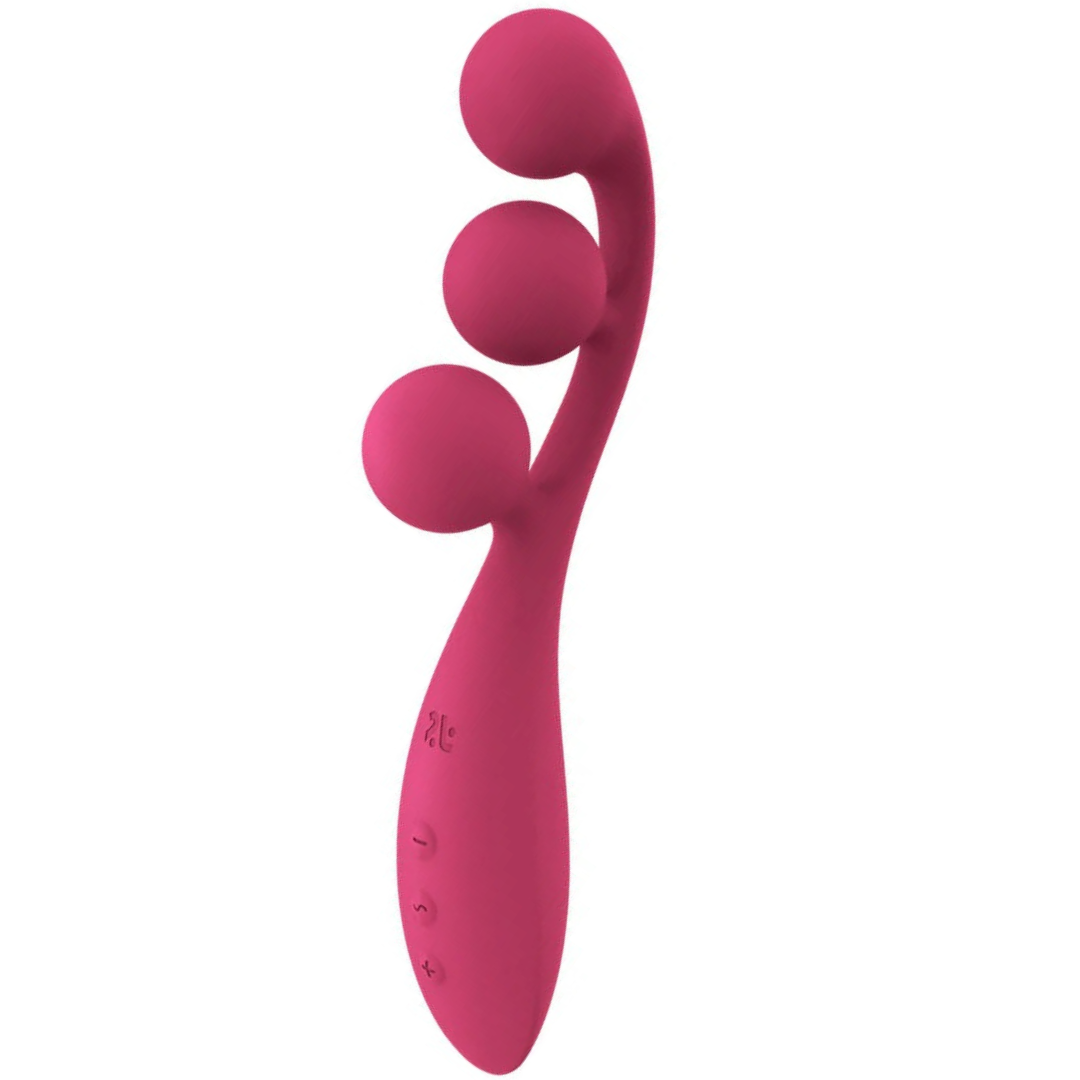 Vibrador Usb Articulável Satisfyer Tri Ball 1 Vermelho
