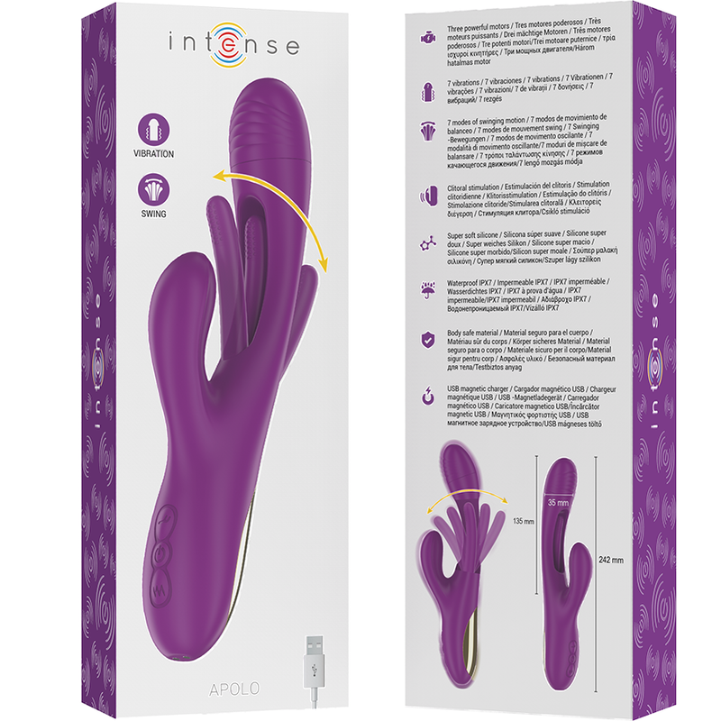Vibrador Usb Movimento Língua Ponto-G Intense Apolo