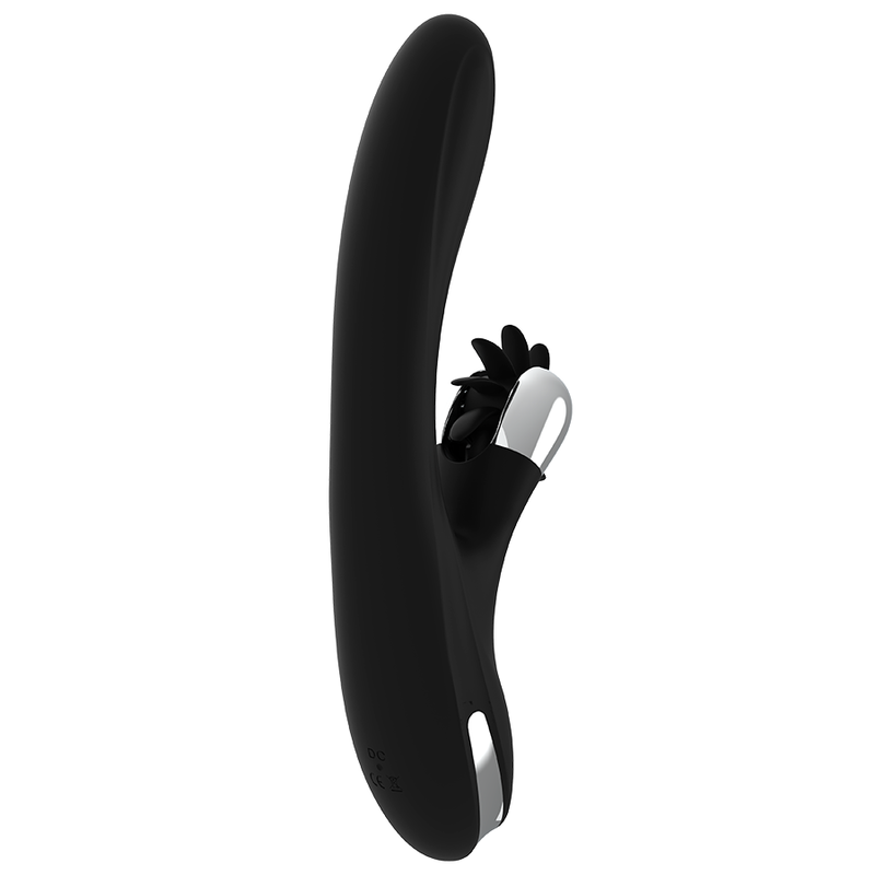Vibrador Usb Movimento Língua Rotação e Movimento Ponto-G Black&Silver Grimm