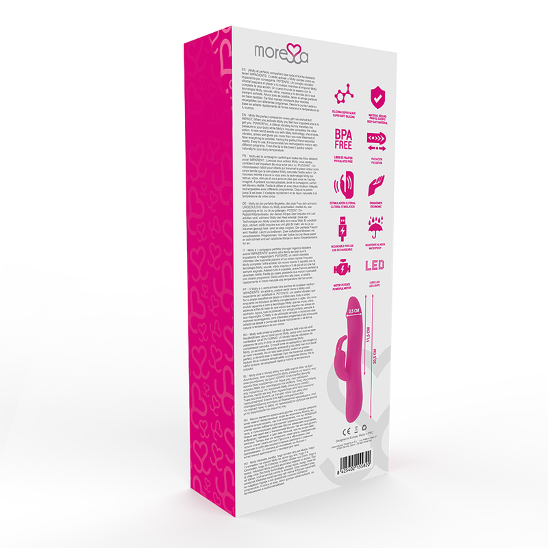 Vibrador Usb Movimento Pulsação Moressa Molly