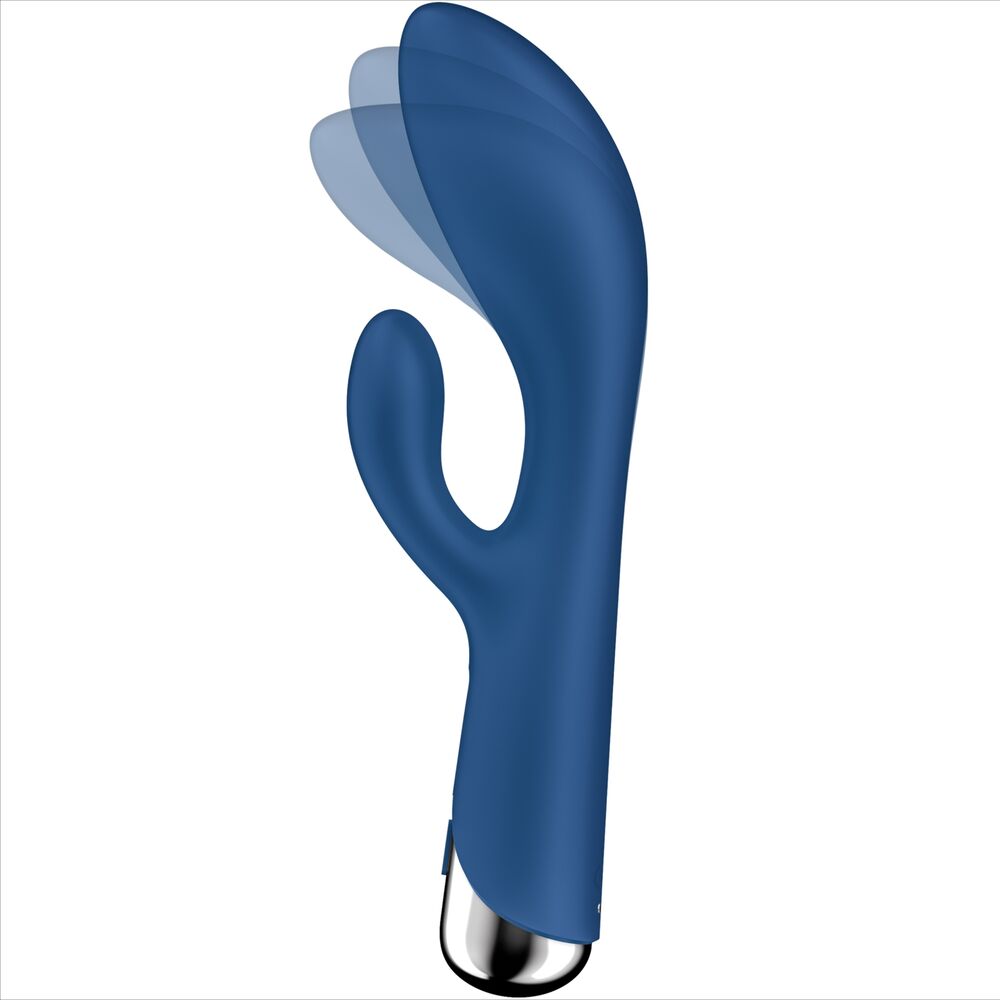 Vibrador Usb Movimento Rotação Satisfyer Spinning 1 Azul