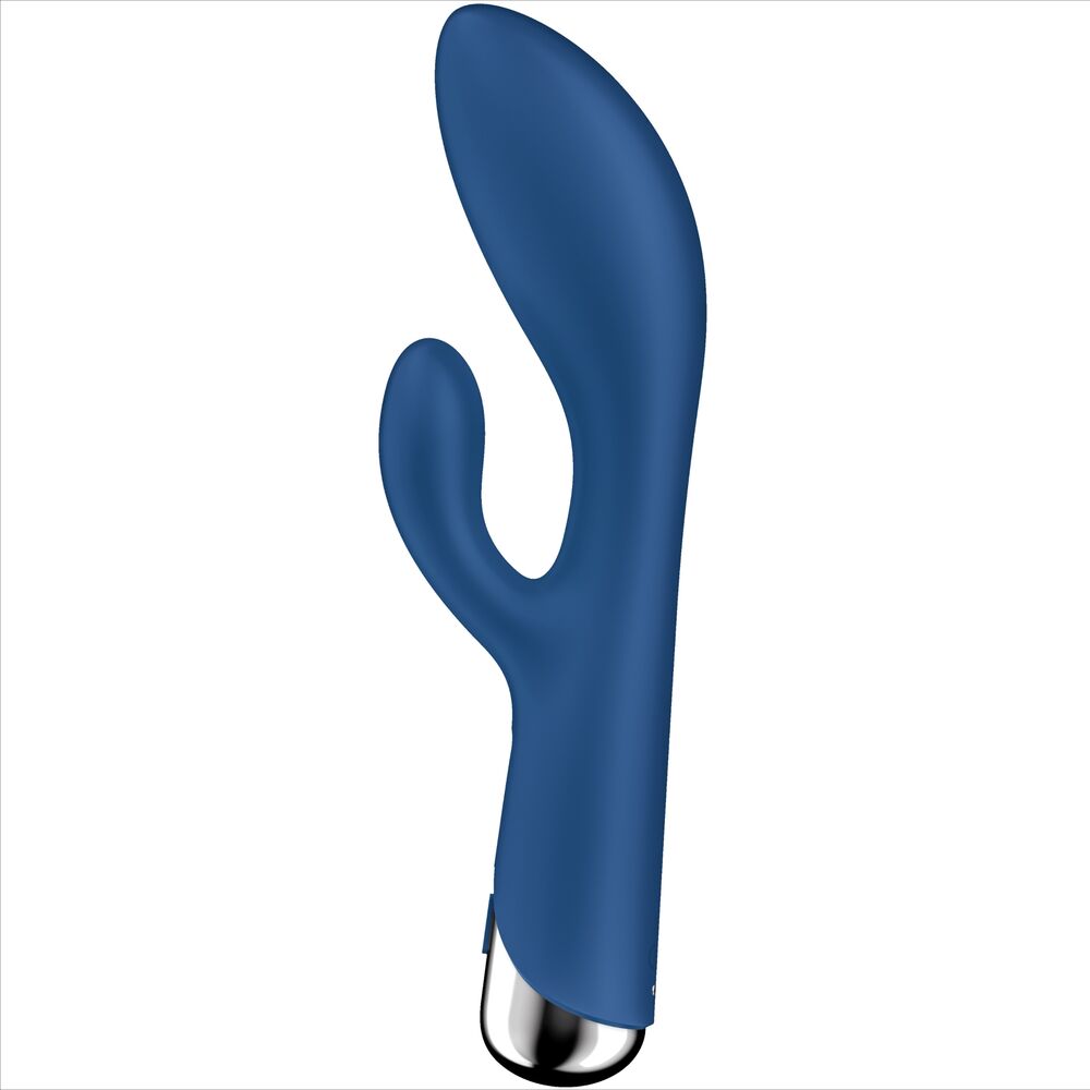 Vibrador Usb Movimento Rotação Satisfyer Spinning 1 Azul