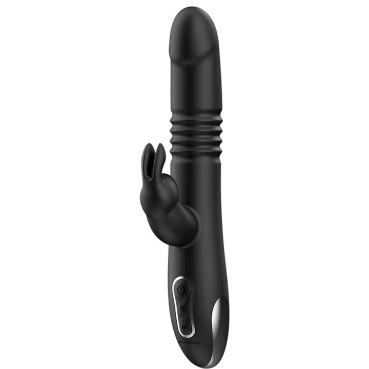 Vibrador Usb Movimento Telescópico e Rotação Black&Silver Kenji Controlo Remoto Watchme