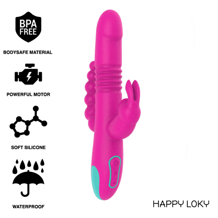 Vibrador Usb Movimento Telescópico e Rotação HappyLoki Donald Controlo Remoto Watchme