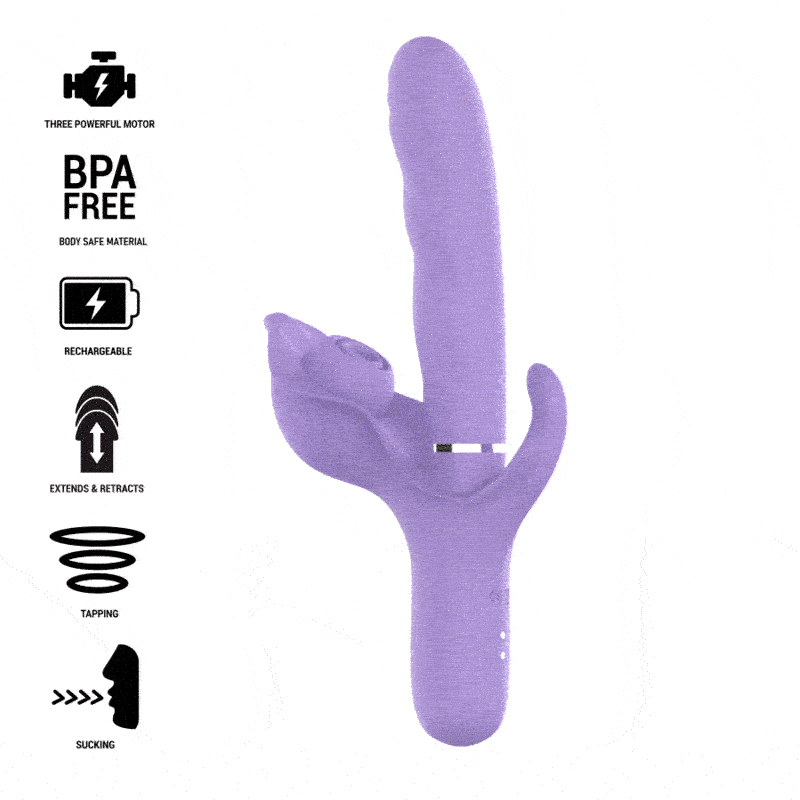 Vibrador Usb Movimento Telescópico e Sucção Intense Billie