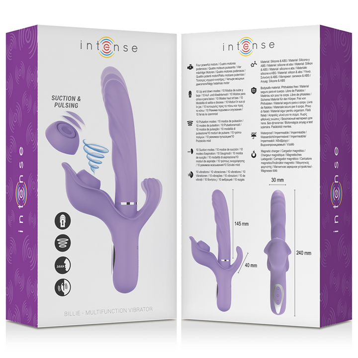 Vibrador Usb Movimento Telescópico e Sucção Intense Billie