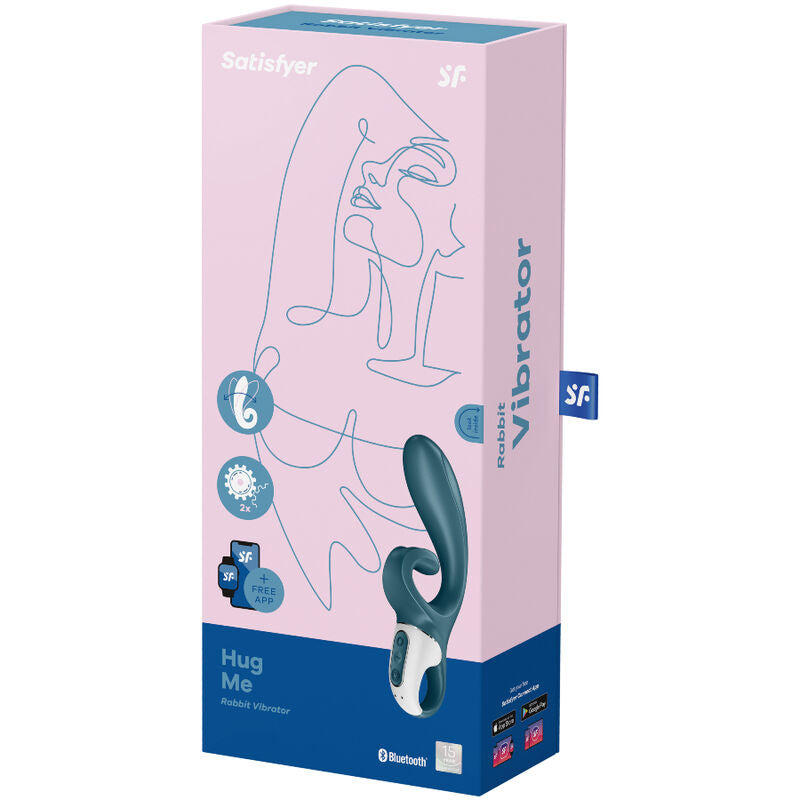 Vibrador Usb Satisfyer Hug Me Azul Controlo Remoto App