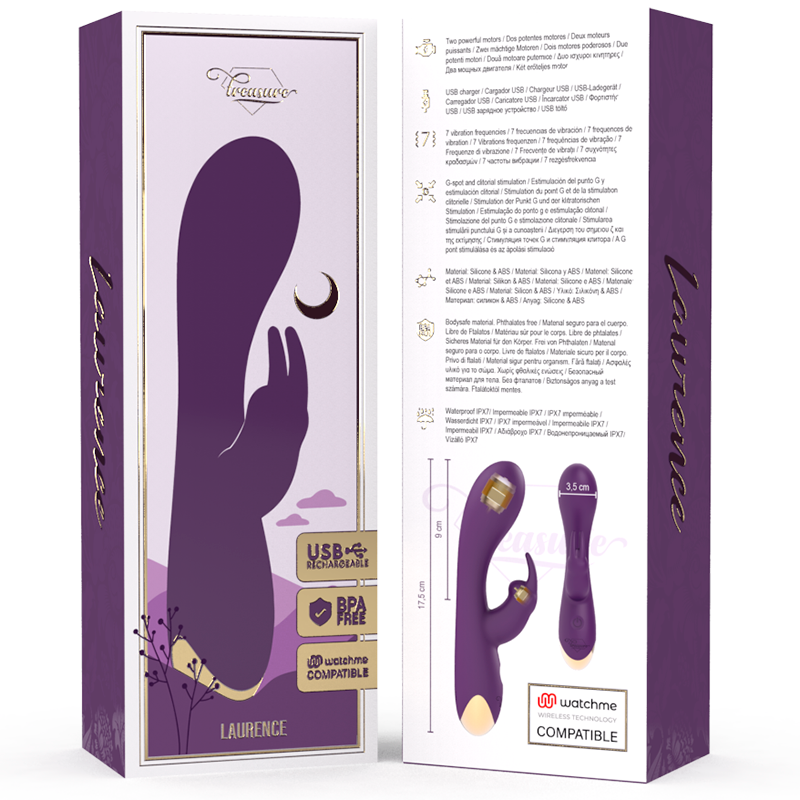Vibrador Usb Treasure Lawrence Controlo Remoto Watchme