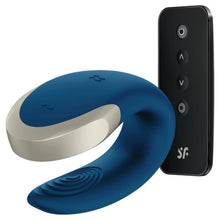 Carregar imagem no visualizador da galeria, Estimulador Double Love Luxury Satisfyer APP Azul USB
