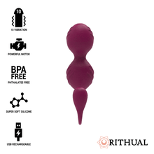 Carregar imagem no visualizador da galeria, Bola Dupla Vibratória Rithual Nisha Vermelho USB
