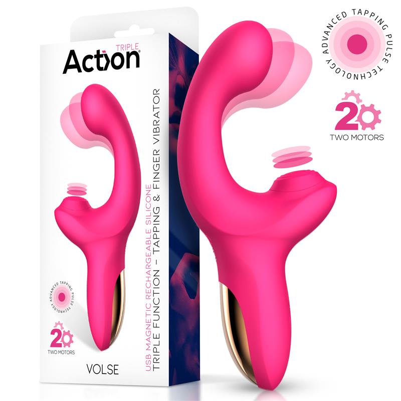 Vibrador Usb Movimento Ponto-G e Pulsação Action Volse