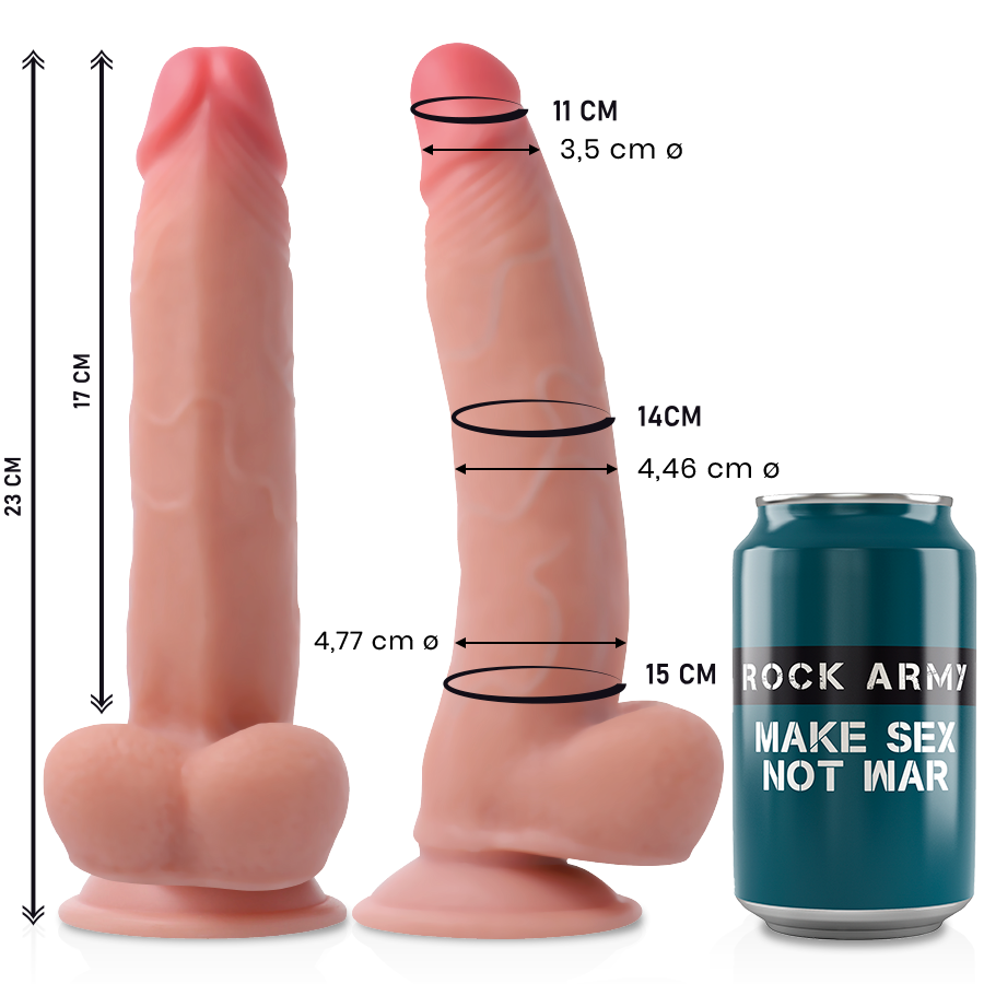 Dildo Tripla Densidade RockArmy Leopard 17x4.7cm