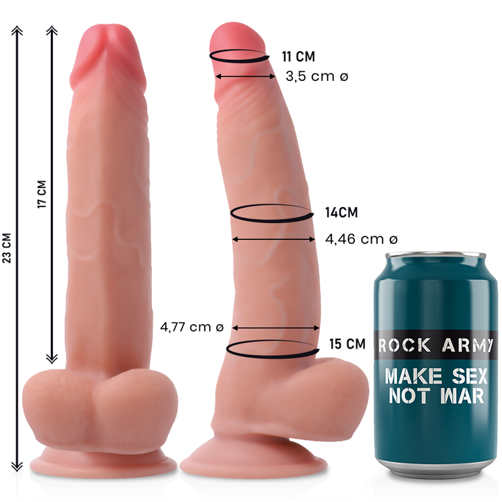 Dildo Tripla Densidade RockArmy Leopard 17x4.7cm
