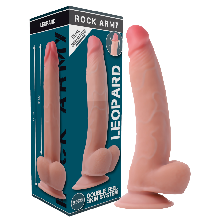 Dildo Tripla Densidade RockArmy Leopard 17x4.7cm