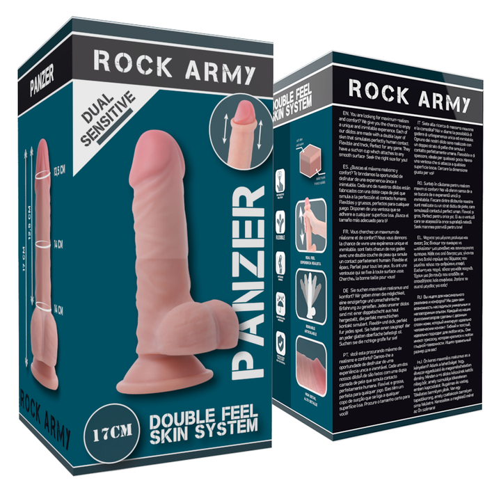 Dildo Tripla Densidade RockArmy Panzer 12.5x4.5cm