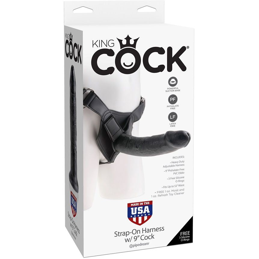 Strap-On King Cock Preto 22.9cm