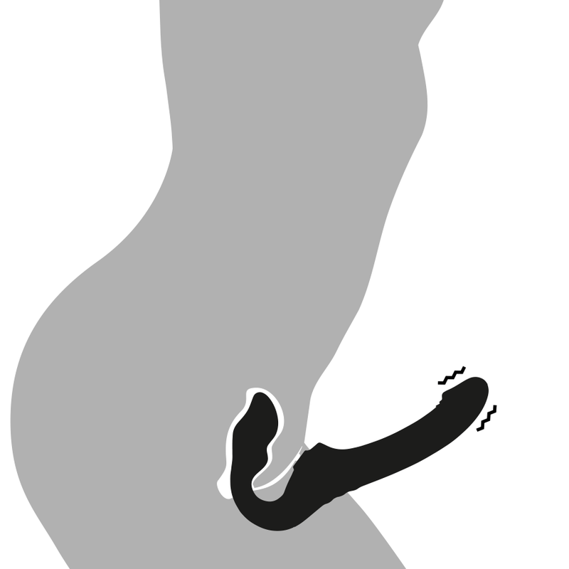 Strap-On Usb Duplo Vibração e Sucção Clitóris Ibiza Luman Controlo Remoto