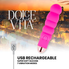 Carregar imagem no visualizador da galeria, Estimulador DolceVita Modelo 6 Rosa Recarregável USB
