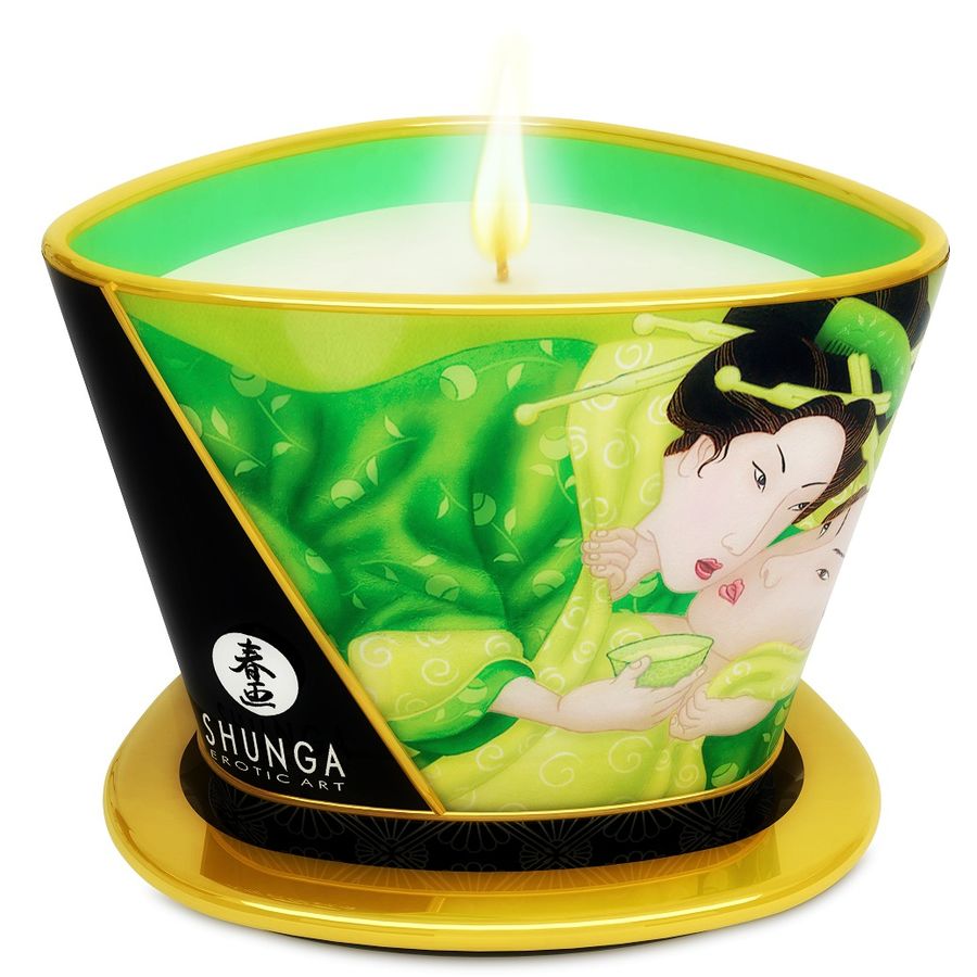 Vela De Massagem Shunga Chá Verde 170ml