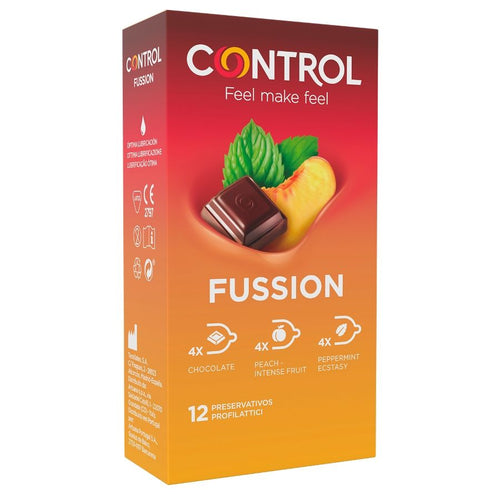 Preservativos Com Sabores Variados Fusão Control 12 Un